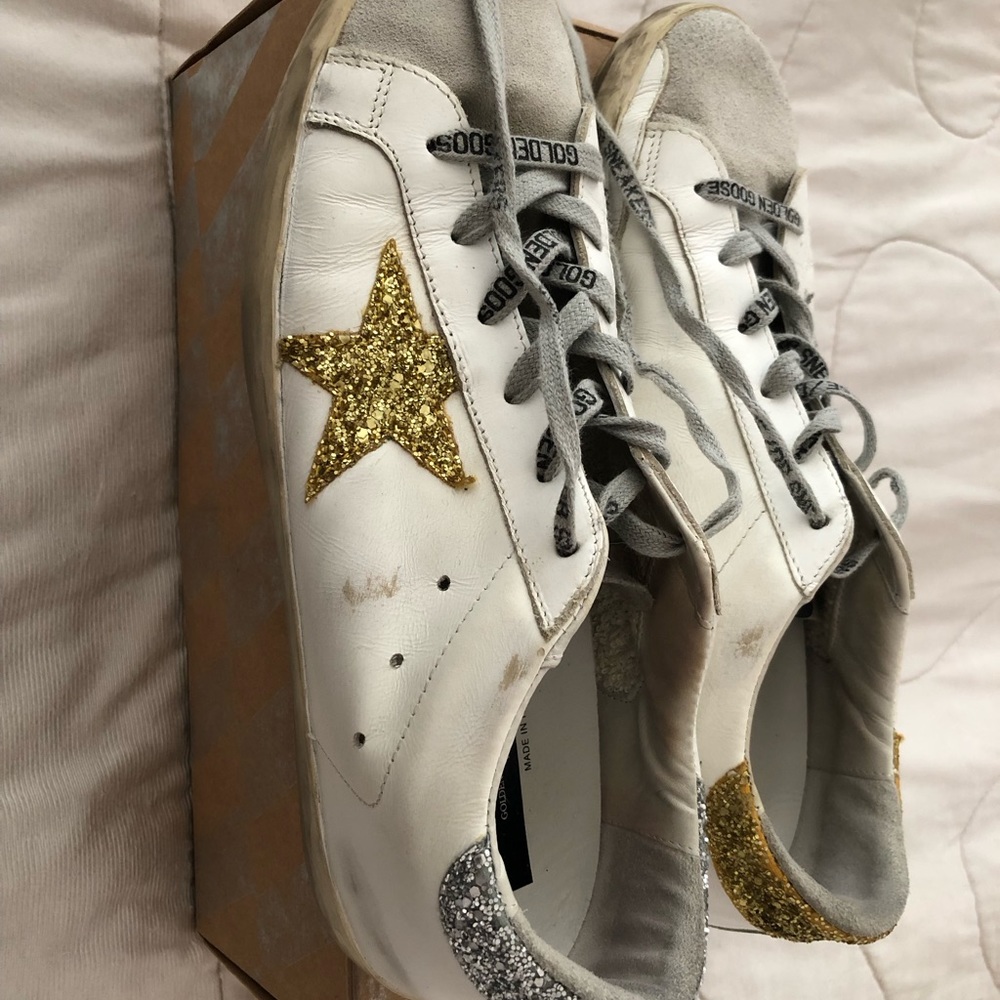 Golden Goose Superstar Low Sneaker Gold & Silver Glitter - Picture 2 of 14